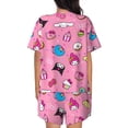 thumbnail image 3 of Saiise Sanrio Af Pajamas Sets for Women Soft Short-Sleeved Pjs with Lounge Shorts Two Piece Sleepwear S-4XL, 3 of 7