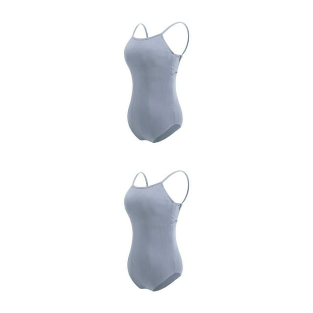 Traje de baile Sonducket Leotardo de ballet, Mano de obra Resiliencia, Transpirable, Profesional, Exquisito, Atractivo, Luz, XL, Gris claro, 2piezas
