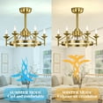 thumbnail image 4 of Maxax Candlestick Ceiling Fan with Light, 21" Gold Vintage Ceiling Fan with Remote Control, 6 Speeds Reversible Timing Ceiling Fan for Bedroom, Living Room, 4 of 5