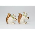 thumbnail image 4 of Ceramic White and Gold Squirrels Eating Acorns Salt and Pepper Shakers, Christmas Decor, Nature Lover Gift, 4 of 4