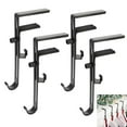 thumbnail image 5 of Dserfhy 2-in-1 Adjustable Christmas Stocking And Garland Hangers Metal Mantel Hooks No Drill Stocking Holder Holds Up to 11lbs, 5 of 8