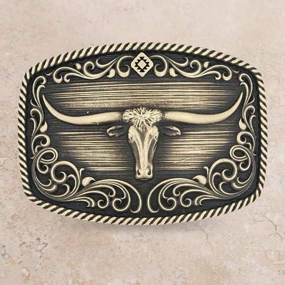 Montana Silversmiths Longhorn Legend Filigree - Acc Buckle - A973C