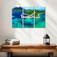 thumbnail image 2 of Elephant Stock Travel Aircraft Wall Art - Horizontal Multi Panel Canvas - Living Room Wall Decor - Transportation Multi Panel - Green And Turquoise Decor - 23" x 14", 2 of 4