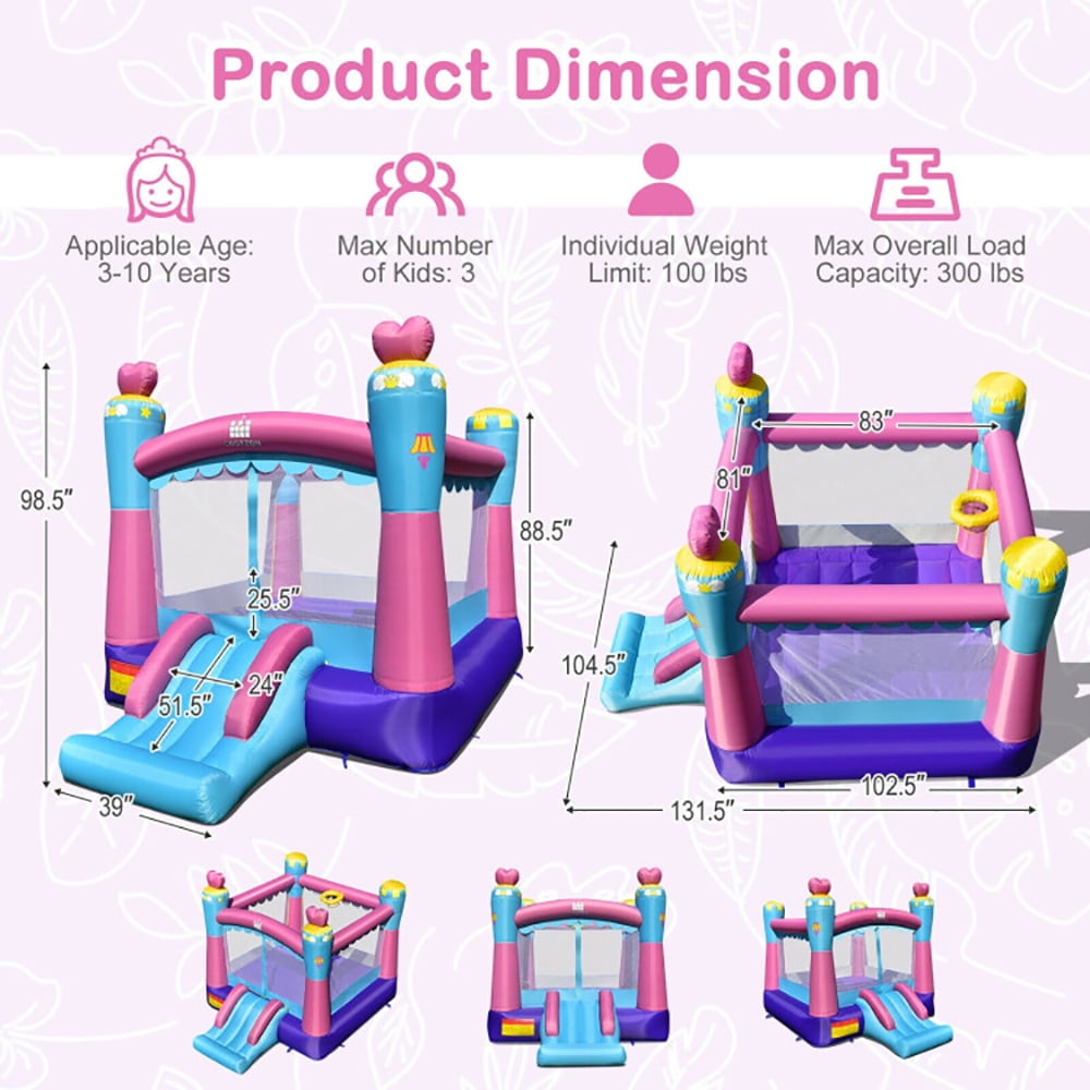 Aimee Lii 3-in-1 Elephant Theme Inflatable Castle without Blower, Kids Bounce House, Playhouse for Kids Outdoor Aimee Lii 3-in-1 Elephant Theme Inflatable Castle without Blower, Kids Bounce House, Playhouse for Kids Outdoor
