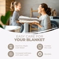 thumbnail image 3 of Superior Basketweave All-Season Cotton Blanket, Throw (Non-Standard), Ivory, 3 of 10