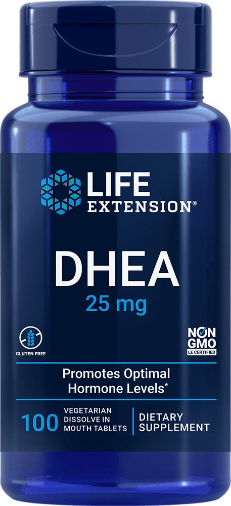 DHEA, 25 mg, 100 dissolve-in-mouth tablets