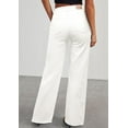 thumbnail image 4 of PRETTYGARDEN Wide Leg Jeans for Women Trendy High Waisted Stretchy Baggy Raw Hem Denim Palazzo Pants with Pockets, 4 of 6
