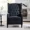 Black, variant on 27" Wide Manual Wingback Recliner Chair, Vintage Accent Chair, Recliner Chair with Nailhead Trim and Birch Legs, Tufted Single Sofa Chair, for Home, Living Room, Office, Bedroom, Gray