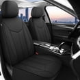 thumbnail image 2 of Funda de asiento de coche CAROMOP de neopreno impermeable para coche, color negro, 2 of 9