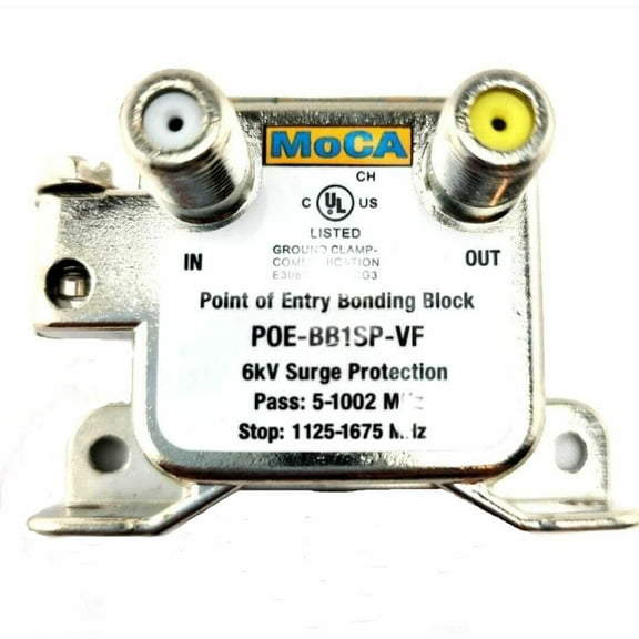Extreme Broadband MoCA POE-BB1SP-VF 6kV Active Surge Protection Bonding Block