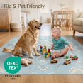 thumbnail image 4 of ODIKA 5'x7' Ultra-Soft Area Rug, Farmhouse Interlocking Center Table Ash Tumble Boho Vintage Dining Playful None Washable, Bare feet friendly, Silk-Touch for Bedroom Home office, 4 of 7