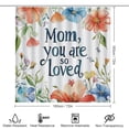 thumbnail image 2 of 4 Piece Shower Curtain Sets Mom You Are So Loved Shower Curtain And Rugs Shower Curtain Set Mom Quote 12 Hooks for Bathtub Decor 72inch X 72inch, 2 of 8
