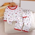thumbnail image 2 of Odeerbi 18M-9Y Niños Niñas Pijama de Verano de Algodón de Manga Larga Conjunto de Pantalones Suaves Con Estampado de Osos Juegos de Pijama de Dos Piezas, 2 of 4
