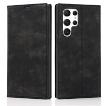 Dteck RFID Blocking Wallet Phone Case for Samsung Galaxy S22 Ultra, Card Slots Holder Magnetic Flip Cover, Black