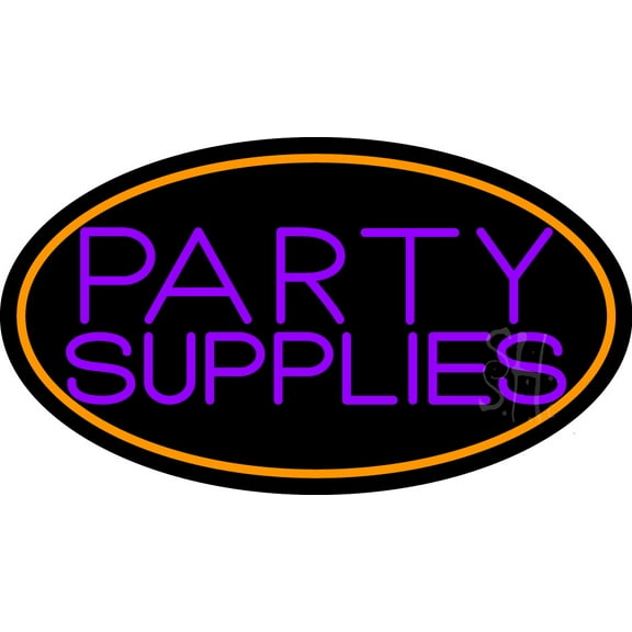 Party Supplies 3 LED Neon Sign 13 x 24 - inches, Black Square Cut Acrylic Backing, with Dimmer - Bright and Premium built indoor LED Neon Sign for Event, Party.