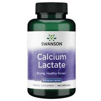 Swanson Calcium Lactate 100 mg 100 Caps
