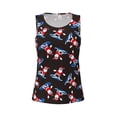 thumbnail image 3 of Picia Surfing Santa Pattern Women's Workout Tank Top,Breathable Activewear,Slim Fit Athletic Top,Versatile Workout Moisture-wicking top-XX-Large, 3 of 9