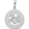thumbnail image 3 of Sterling Silver Polished Antigua,W.I. Circle W/Frog Pendant(Length 27.02) - Jbsp, 3 of 5