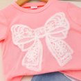 thumbnail image 6 of Spazoro Toddler Girls Cute Outfit Sets, Cotton 2-Pieces Summer Graphic Print Short Sleeve Shirt and Pants Sets Pink Size 7T, 6 of 8