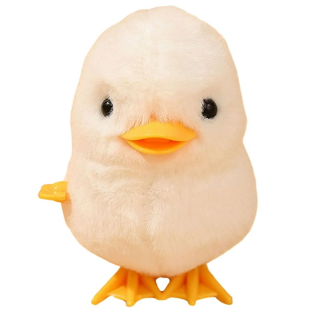 Pollo de peluche con mecanismo de relojería, juguete de salto de cuerda, juguete de simulación de pollo