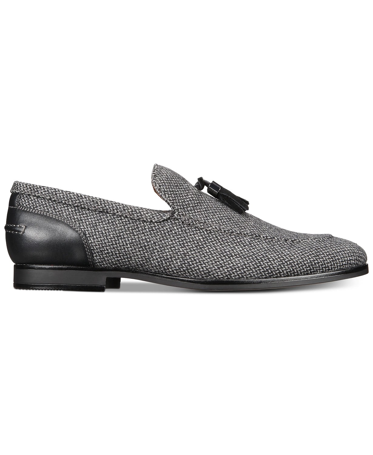 Bar III Mens Kingston Tweed Slip-on Dark Grey Loafers Bar III Mens Kingston Tweed Slip-on Dark Grey Loafers main image 4