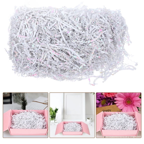 HEALEEP Packaging Box Fillings Crinkle Cut Shredded Paper Filler White Paper 1 Bag