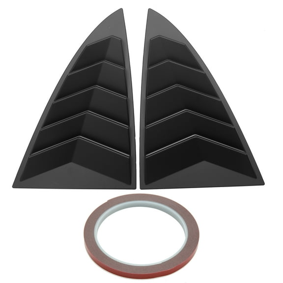 Unique Bargains Pair for Tesla Model 3 2017-2022 Rear Side Window Louvers Air Vent Scoop Shades Cover Blinds Matte Black