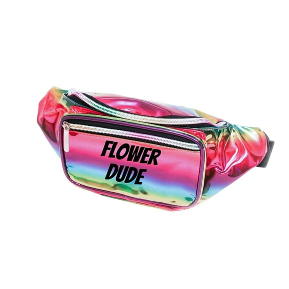 Flower Dude Rainbow Holographic Metallic Fanny Pack