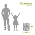 thumbnail image 6 of Majestic Home Goods Decorative Gray Trellis Small Pouf Ottoman, 6 of 6