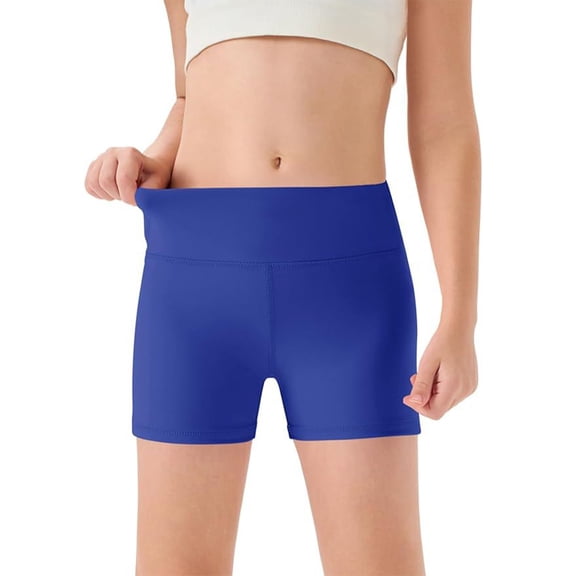 FDDMis Girls Athletic Shorts Bike Shorts Kids High Waisted Exercise Athletic Gym Running Yoga Shorts No Front Seam Comfy Gymnastics Biker Shorts