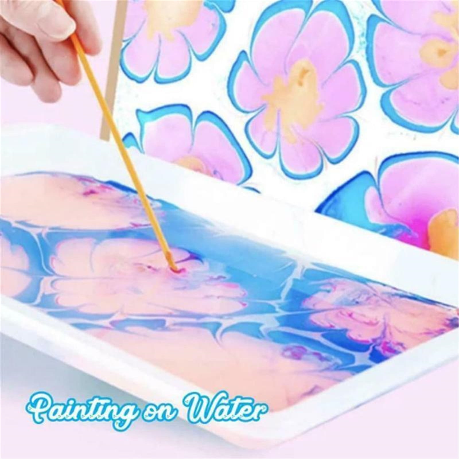 SPOORYYO 8 Colors Kids Watercolor Paint Set - 50ML Wet Painting Materials, DIY Art Supplies for Children, Safe & Easy to Clean, Includes Brushes, Gouache Paper, Apron