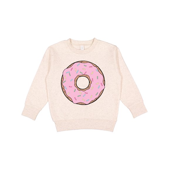 Inktastic Pink Donut with Sprinkles Toddler Sweatshirt