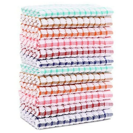 

Kitchen Dish Towels 10Pcs Cottton Kitchen Towels Dish Towels 11 Inch x 11 Inch (for Kitchen DéCor Multi Color)