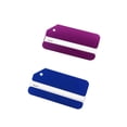 thumbnail image 2 of Baggage Tags 2pcs Rectangle Shaped Metal Travel Luggage Baggage Tags Suitcase Identification Tags Identifiers With Name Cards /Metal Strings (Blue & Purple), 2 of 6