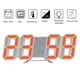 thumbnail image 2 of Reloj de pared Led 3D, pantalla de temperatura de bloqueo de mesa Digital multifuncional, reloj despertador de pantalla grande para, 2 of 8
