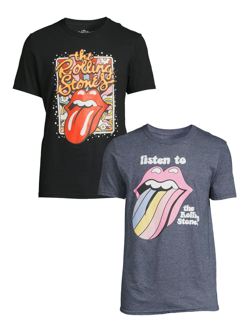 Rolling Stones Men's Band Graphic T-Shirts with Short Sleeves, 2