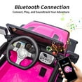 thumbnail image 6 of Hikiddo 12V Kids Ride on Toys Truck, Electric Ride on Car for Kids Grils w/ Remote, Bluetooth - Pink, 6 of 9