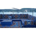 thumbnail image 4 of Convertible Sofa, Blue Arabic Majlis Floor Seating, Futon Sofa Bed, Sleeper Sofa Bed for Living Rooms, U Shaped Floor Cushions,, 4 of 4