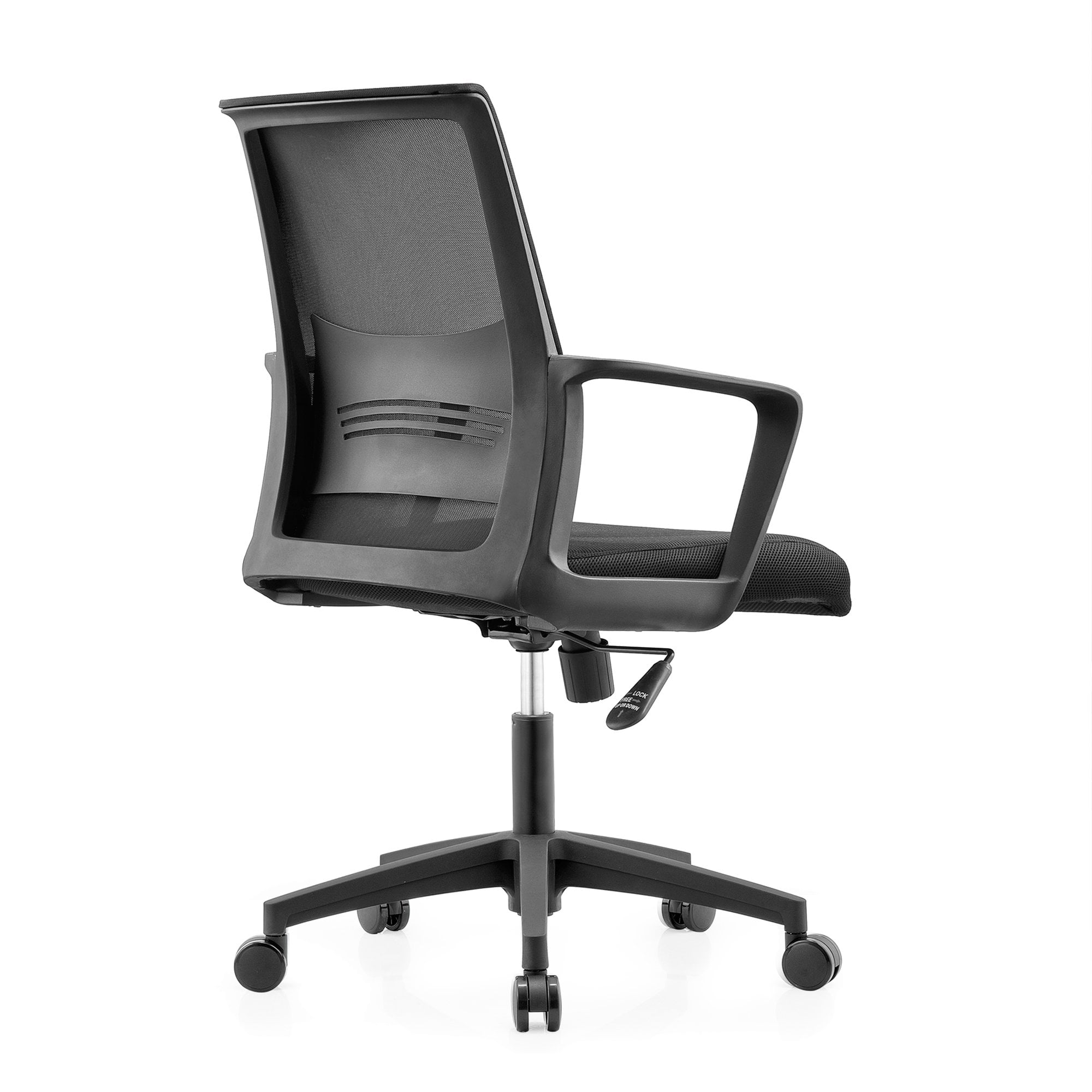 Ergonomic Office Chair Mid Back Swivel Lumbar Support Desk Ergonomic Office Chair Mid Back Swivel Lumbar Support Desk Computer Mesh With Armrest Black Lumbo Com