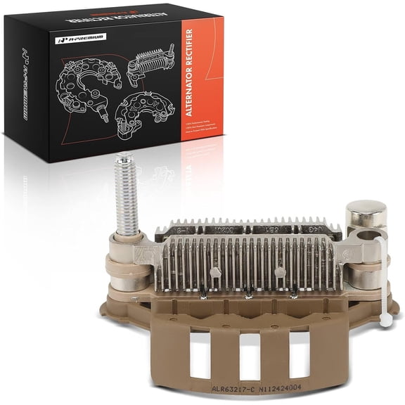 A-Premium Alternator Rectifier Compatible with Mazda 626 1990-1991, MX-6 MX6 1990-1992 & Ford Probe 1990-1992, 2.2L, Automatic Transmission, 14V Rectifier 8-35A Diodes