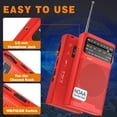 thumbnail image 5 of AM FM Radio Portable, NOAA Weather Radio, Transistor Radio 2AA Battery Operated with Long Range Reception, Loud Speaker, Transistor Antenna, Earphone Jack, Small Gifts for Seniors Elderly, 5 of 7