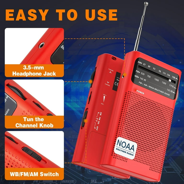Meikoko AM/FM NOAA Weather Radio with Long Range photo 5