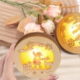 thumbnail image 6 of Michellecmm Christmas Light-Up Decoration 2PCs Wooden Acrylic Tree Santa Claus Hollow Holiday Fashion Desktop Window Ornaments, 6 of 8