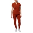 thumbnail image 1 of Adar Pro Women's Sweetheart V-Neck Scrub Set, Red Ochre, L, 1 of 7