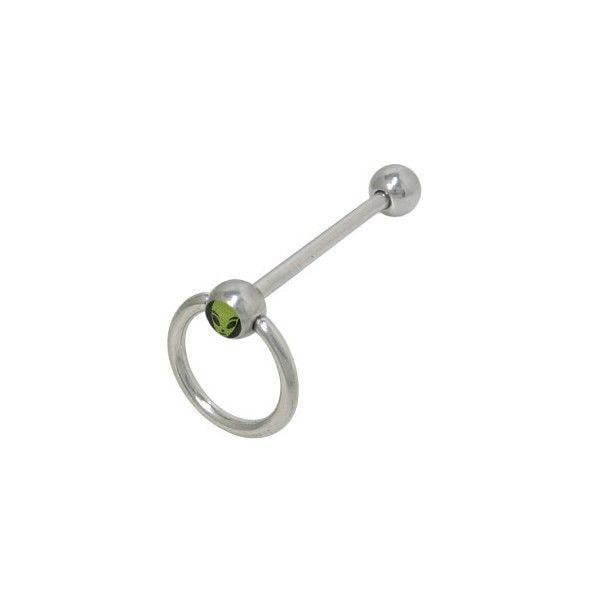 Eg Gifts Tongue Ring Alien Door Knocker Surgical Steel 14g 5 8 Quot Body Jewelry Walmart Com Walmart Com