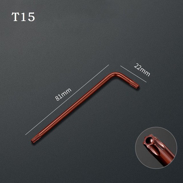 BTOER L Type Double-End Screwdriver Hex Wrench Torx Screwdriver Spanner Wrench Alloy Steel Screwdriver Wrench Bit Hand Tools-T50