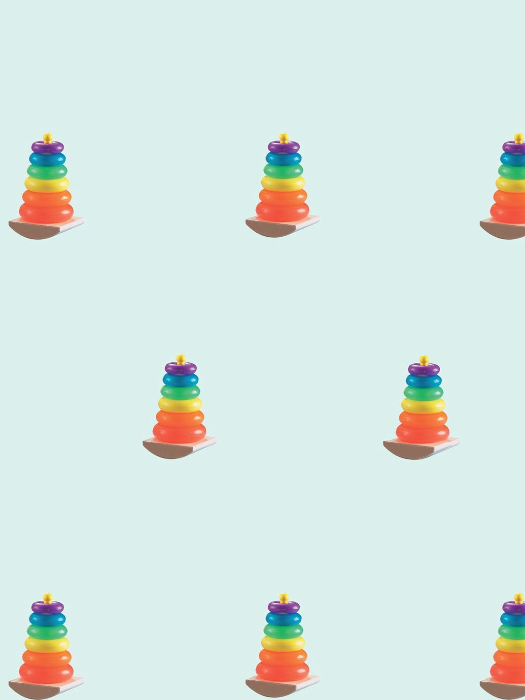 Rock-a-Stack Removable Vinyl Wallpaper by Fisher-Price - Ice