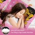 thumbnail image 4 of Black Girl Little Princess Comforter Set, Pink 6Pcs Bed in A Bag Twin Size Sparkling Stars Bedding Set,for Kids, Girls, 4 of 7