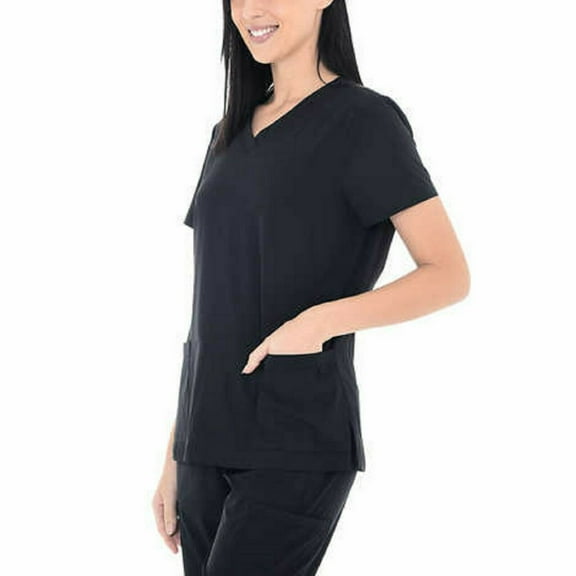 BT Supply Co Ladies' V-Neck Scrub Top. Variety (GRAY, XL)