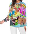 thumbnail image 3 of Adventure Time Women's Pajama Top 3D Digital Print Sleepwear Trendy Crewneck Pullovers Long Sleeve Shirts XS, 3 of 8